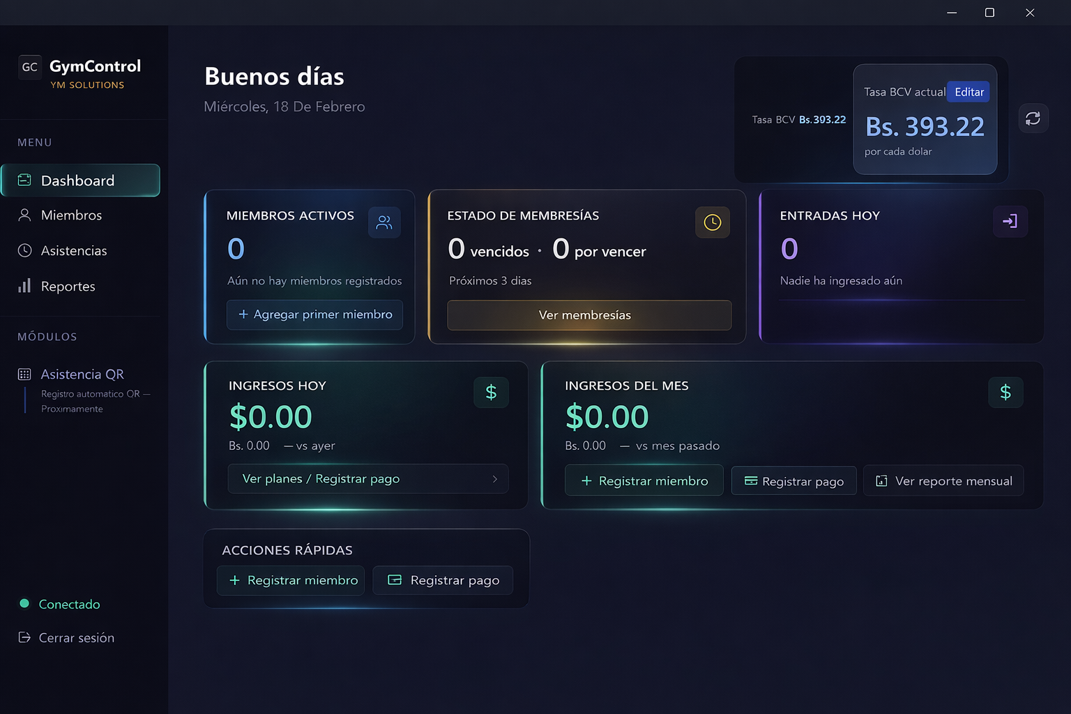 GymControl Dashboard